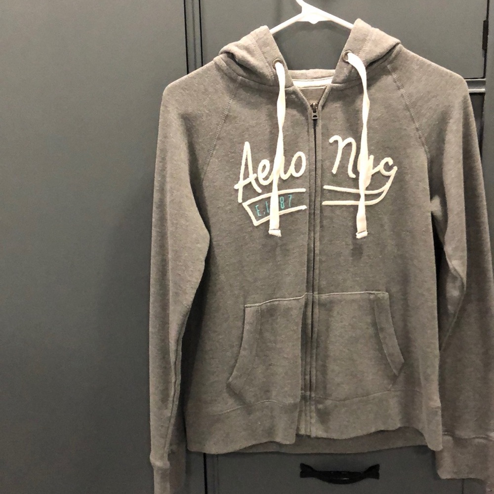 Gray Aeropostale zip-up